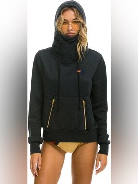 Aviator Nation Ninja Pullover Hoodie- black